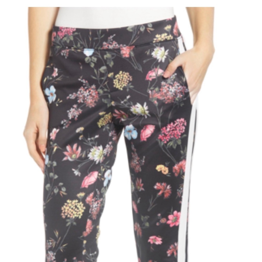Pam & Gela Black Floral Joggers